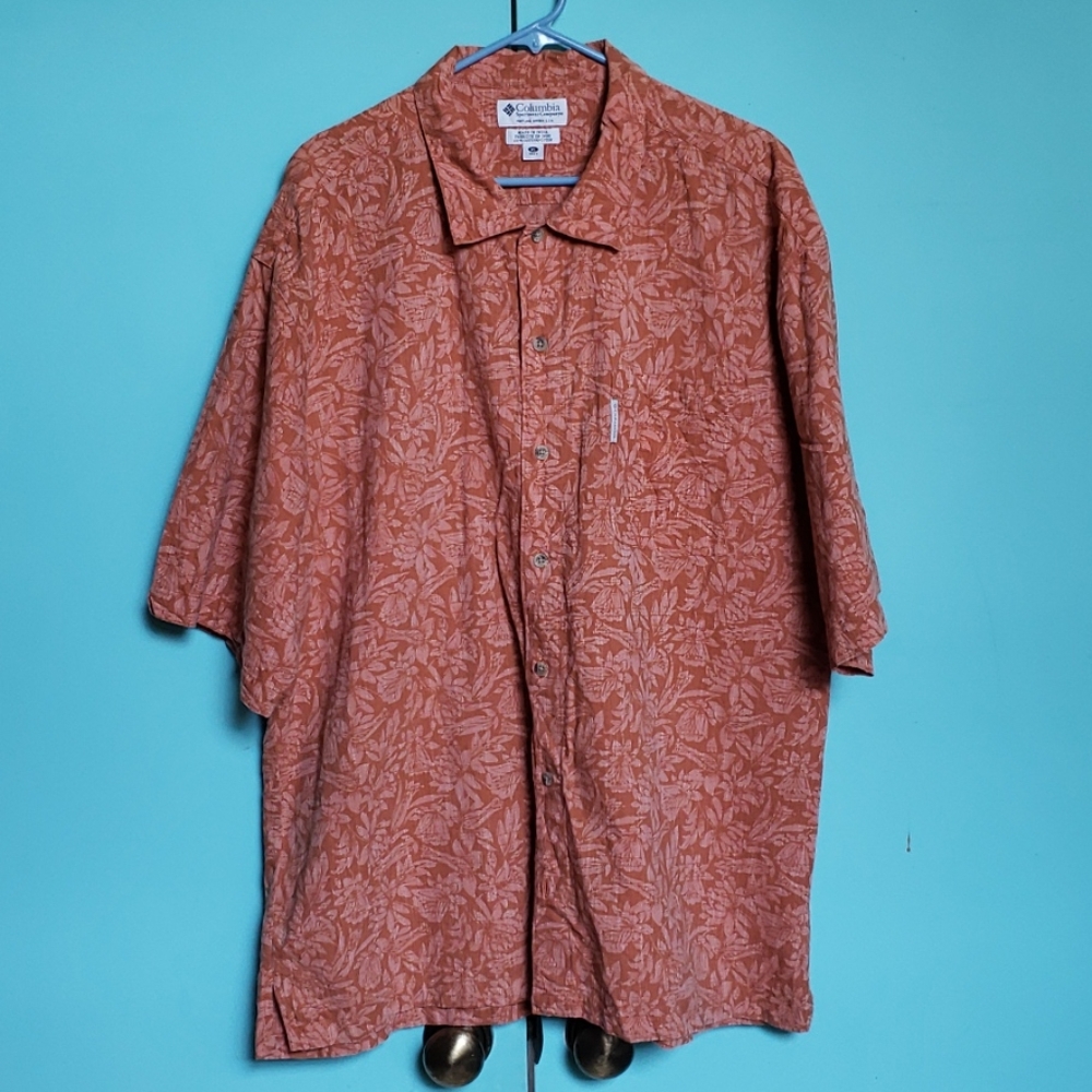 Columbia Floral Button-down Polo Shirt